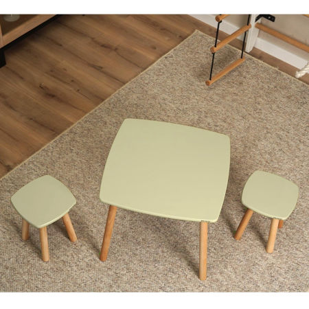 Stolik dziecięcy + 2 krzesełka - owal - Olive zdjęcie 2