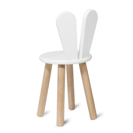 Zestaw stolik + 2 krzesełka uszy białe zdjęcie 2